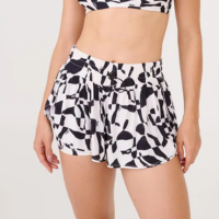 Short Soltinho Com Pregas Estampa Vibrant Poliamida Soft Donna Carioca - Br