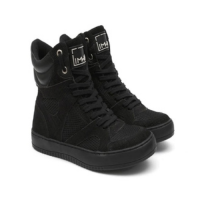 Tenis Sneaker Feminino Botinha Treino Academia Cano Alto - Preto