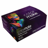 Tinta facial Neon Colormake - Com 12 unidades(6 cores sortidas) 12un