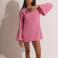 Vestido Deborah - Vestido Curtinho de Manga Longa em Tecido Crepe - Atik