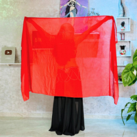 Véu de ChiffonToque de Seda Cores Lisas Dança do Ventre - VEU-CHIFFON