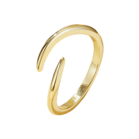 Anel Aberto De Prata Esterlina 925 Bamoer Para Mulheres