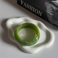 1 Peça de Pulseiras Acrílica Estilo Floresta Verde, Combinação Elegante de