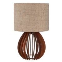 Abajur De Madeira Rustico Luminaria De Mesa Quarto, Sala - temshop