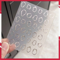 Adesivo De Unha Com Linha Bronzeadora E Flash, Círculo Simples, Dourado E P