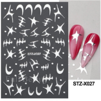 Adesivos De Manicure Retro Linha 3D Prata Irregular