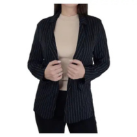 Blazer Feminino Milani ML Risca de Giz Preto - 440-24
