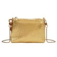 Bolsa Transversal Metalizada Dourada