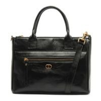 Bolsa Tote Média Bolso Frontal Detalhe Preta