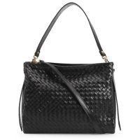 Bolsa De Ombro Tressê Couro Preto