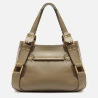 Bolsa Tote Cinza Couro Gretha Grande