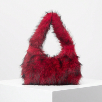 Bolsa de Ombro Felpuda Y2k, Bolsa Crescente em Estilo Dopamina, Bolsa de Ax