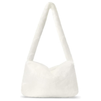 Bolsa felpuda Y2K bolsa de ombro fofa feminina peluda grande bolsa de pelúc