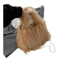 Bolsa Feminina de Pelúcia para Inverno - Bolsa Crossbody Quente e Macia