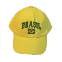 Boné da bandeira do Brasil Amarelo - Pierim