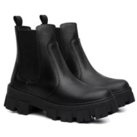 Bota Coturno Tendência Tratorado Feminino Moda Blogueira Chelsea - Integras