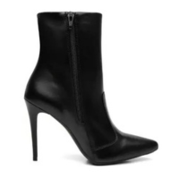 Bota Feminina Bico Fino Preta Salto Agulha Alto Elegância, Poder e Estilo -