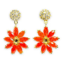 Brinco Zircônia Flor BC3023 - Akasaki