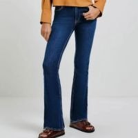 Calça Jeans Hering Cintura Alta Boot Cut Feminina - Azul Escuro