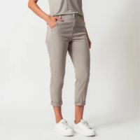 Calça Capri Jeans Color Confort Cintura Alta Bolso Faca - Bloom