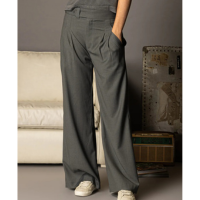CALÇA FEMININA PANTALONA ALFAIATARIA PREGAS