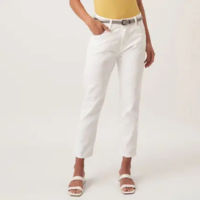 Calça Jeans Mom Cintura Alta Capri Branca - Bloom