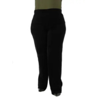 Calça Plus Size Feminina Básica Veludo Cotele Preta - Anistia Modas