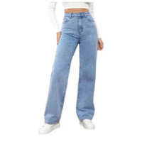 Calças Jeans Azuis Baggy De Cintura Alta Para Mulheres, Estilo Y2K Retro, S