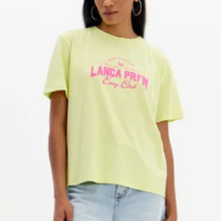Camiseta Easy Lança Perfume Estampada Ou25 Amarelo Feminino