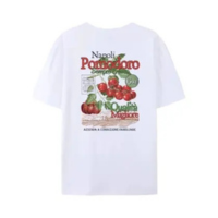 Camiseta Feminina Vintage Solta Com Estampa De Tomate, Estilo Botânico Fofo