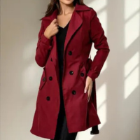 Casaco Feminino Sobretudo Forrado Trench Coat - proprio