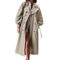 Casaco Trench Coat Tankaneo, longo e moderno, feminino