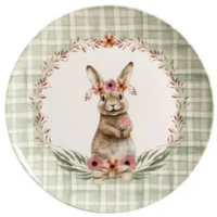 CJ 4 PRATOS RASOS COUP BUNNY GREEN 1ª LINHA PÁSCOA - Porto Brasil