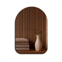 Espelho Decorativo Sala Hall Quarto Orgânico em Couro 44x64cm CSuporte - Mo