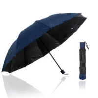 Guarda Chuva Grande Reforçado Cabe Na Bolsa Colorido Liso Sombrinha Com Pro