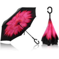 Guarda Chuva Invertido Reforçado Tecido Duplo Para Carros Invertido Estampa