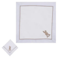 Guardanapo coelho pascoa percal 40x40cm - Flor Arte