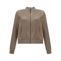 Jaqueta Feminina Bomber Com Zíper Em Moletom LUNENDER 69362