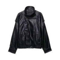 Jaqueta Feminina De Inverno Em material sintético Com Gola Alta, Manga Long