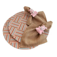 Kit Páscoa 8 Lugares Capa Sousplat Base Guardanapo Anel PG - Criarte Opções