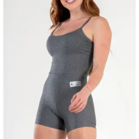 Macaquinho Fitness Blackout Alcinha Slim Sem Transparência Academia Macacão