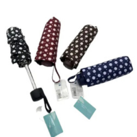 Mini Sombrinha Guarda-Chuva Dobrável Com Bolinha Alumínio De Bolsa - LEVE