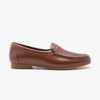 Mocassim Feminino Flora Couro Marrom - Democrata