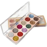 Paleta glitter 12 cores alta pigmentação + brilho intenso