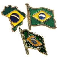Pin Botton Broche Brasil Bandeira Patria Metal Avulso BRASIL