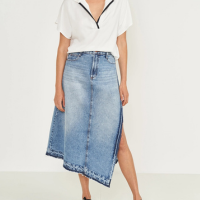 Saia Jeans Joana Assimétrica