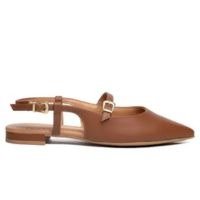 Sapatilha Feminina Vizzano Slingback Pelica Marrom