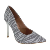 Sapato Scarpin Vizzano Glitter Zebra Salto Fino 1421200