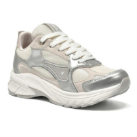 Tênis Casual Esportivo Prata Feminino Via Marte - Cinza