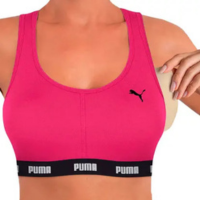 Top Puma C Bojo Removível Feminino Alta Sustentação Academia Fitness Nadado